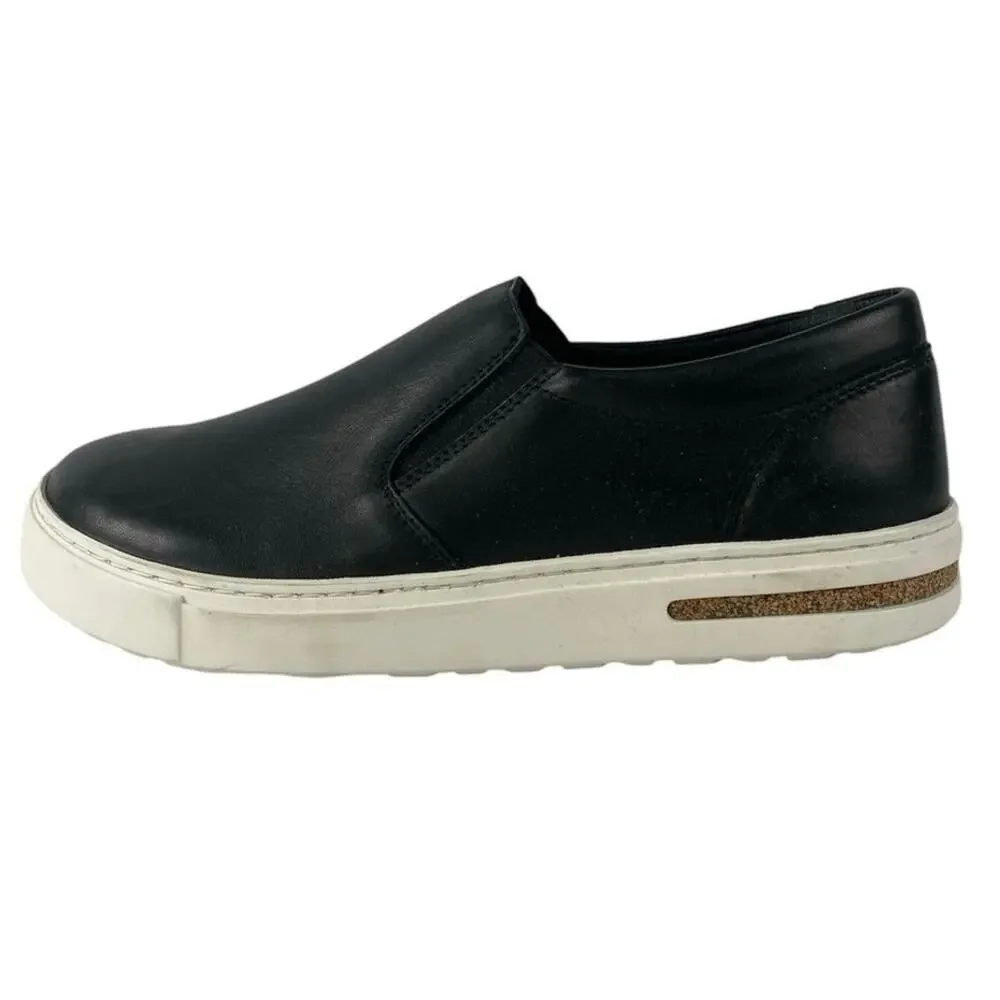 Birkenstock Oswego Black Natural Leather Slip On Loafer Sneaker Shoe Size 38 US8 - Picture 1 of 6